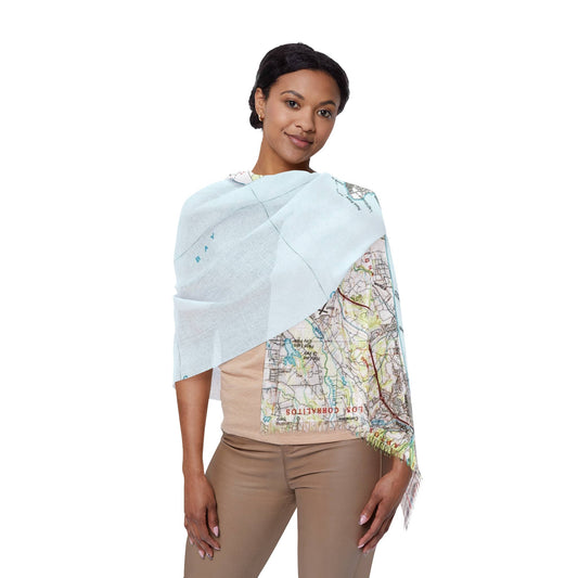 Monterey Bay California Map Travel Scarf view 2