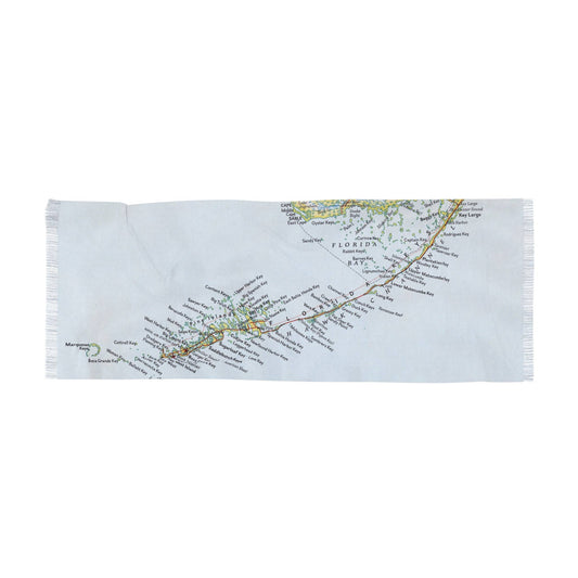 Florida Keys Map Travel Scarf view 2