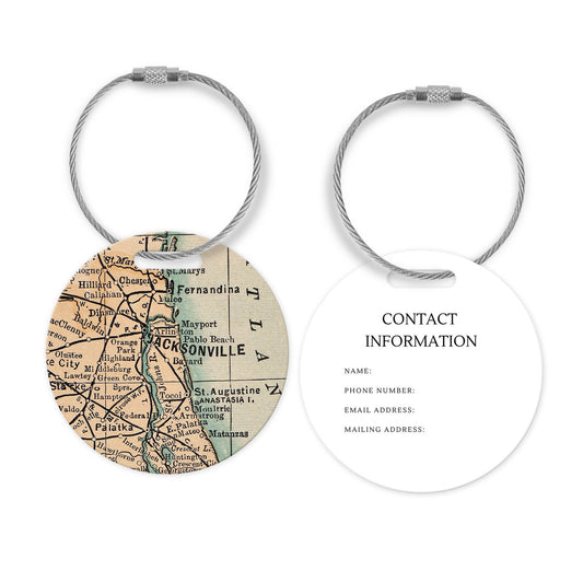 Jacksonville Florida Map Luggage Tag and Handle Wrap view 2