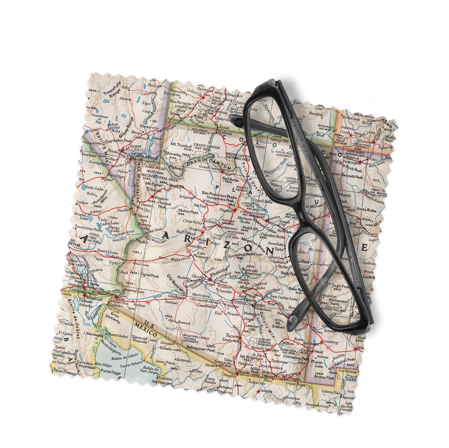 Arizona Map Lens Cloth | Glasses Cleaner | Travel Gift
