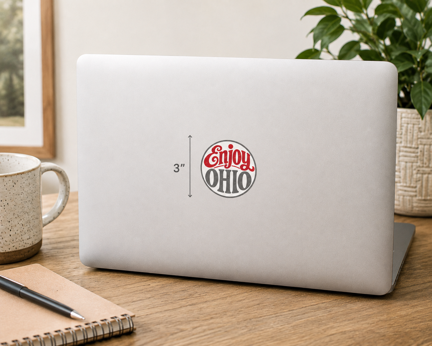 Enjoy Ohio Vintage Style 3" Sticker