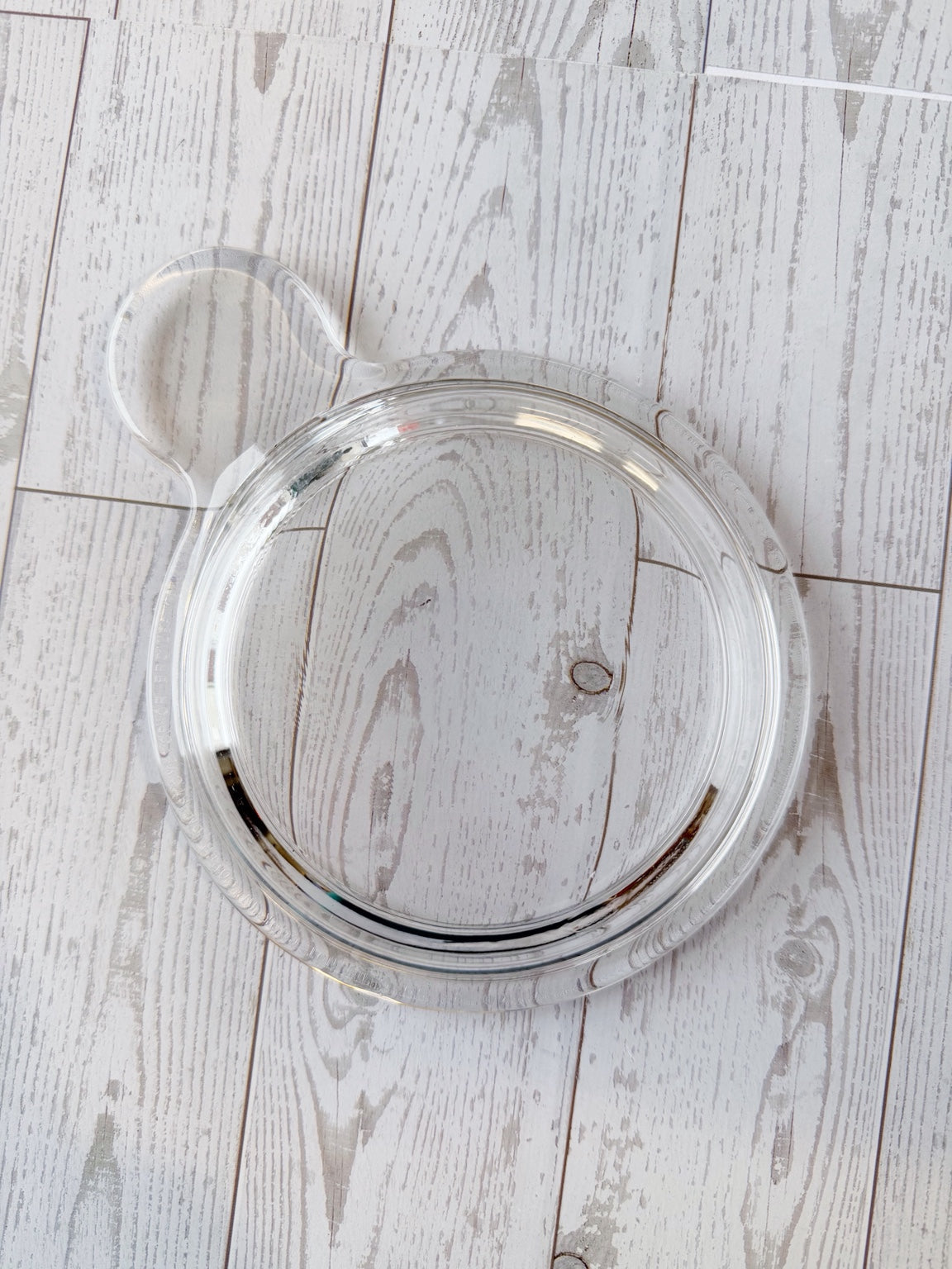 Vintage Pyrex P-150-C Clear Glass Casserole Lid | Mid Century Pyrex Replacement Lid | Tab Handle | Do Not Cook In