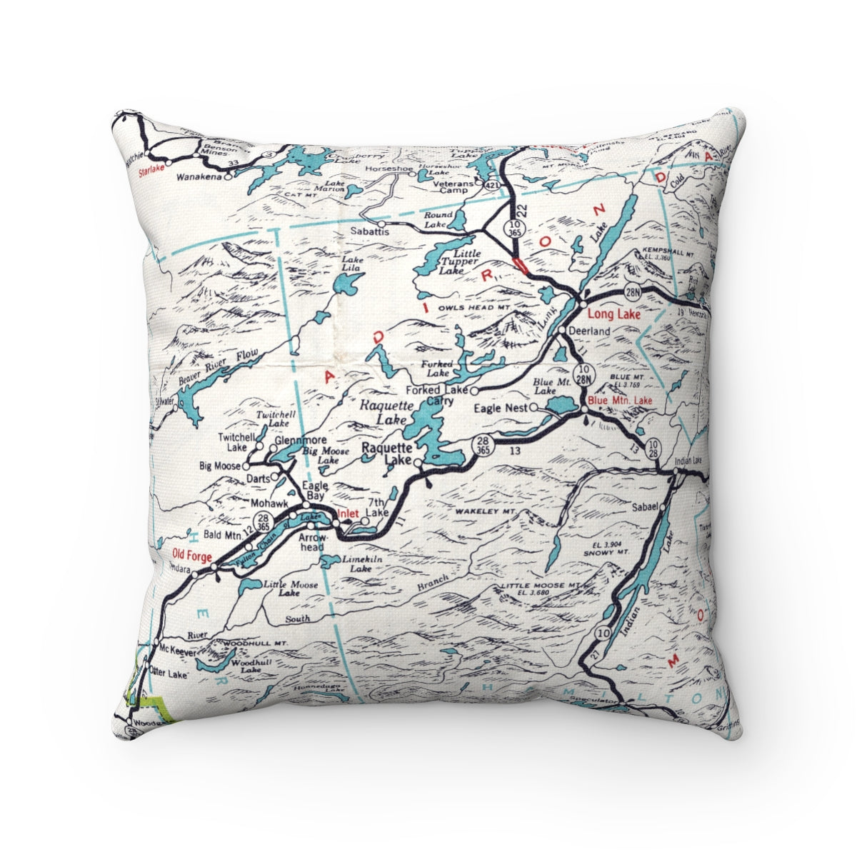 Raquette Lake New York pillow