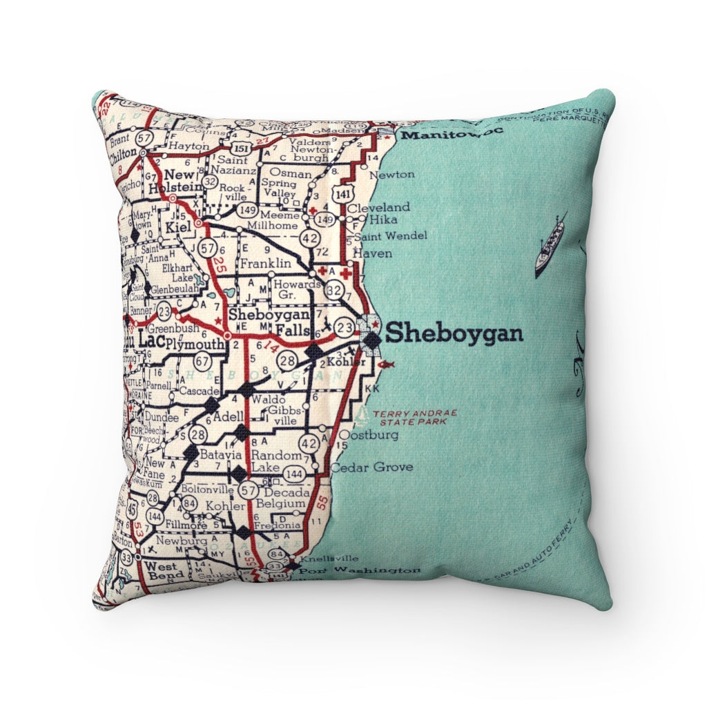 Sheboygan Wisconsin pillow