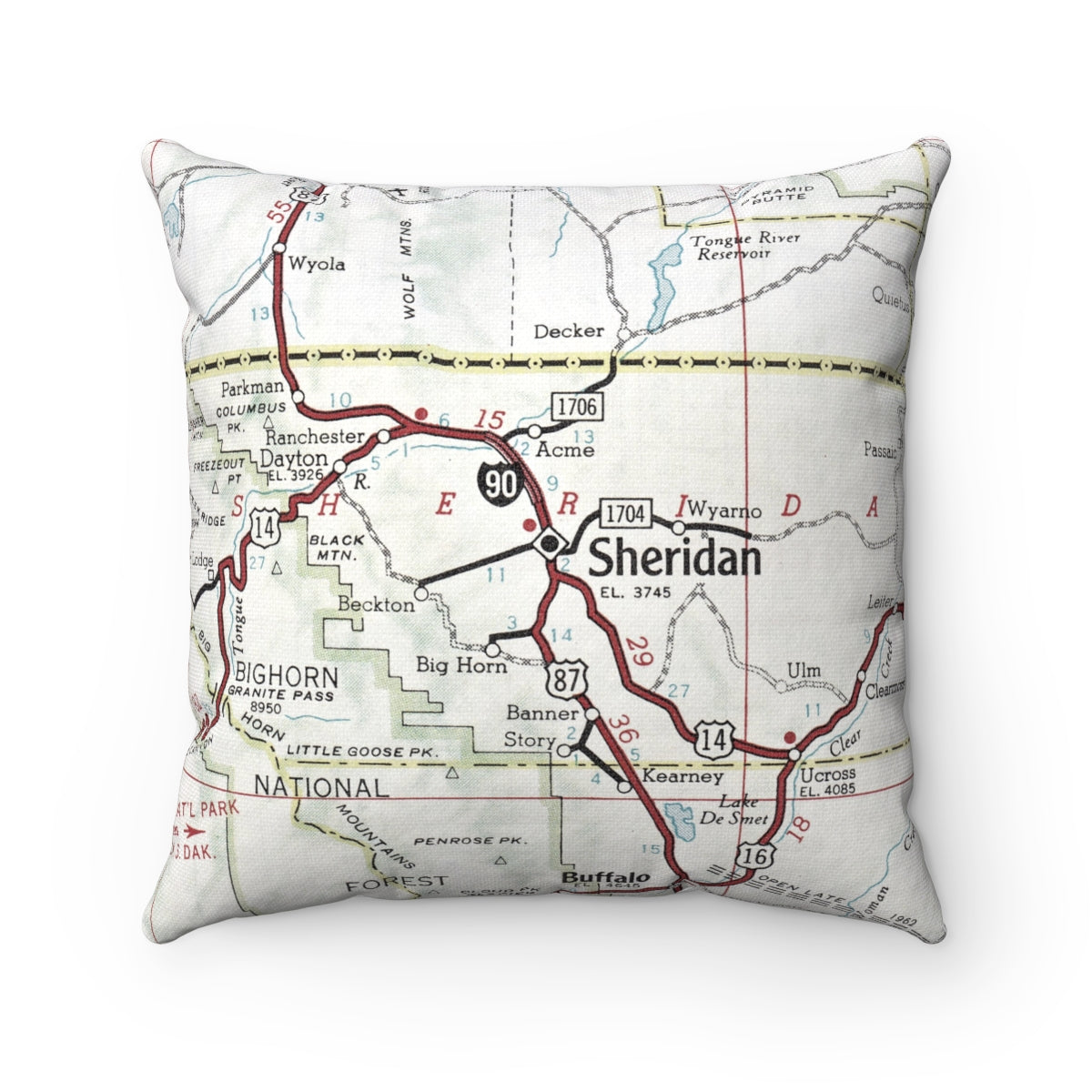 Sheridan Wyoming pillow