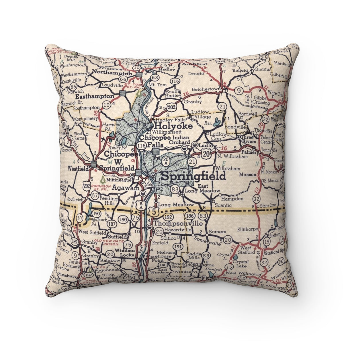 Springfield Massachusetts pillow