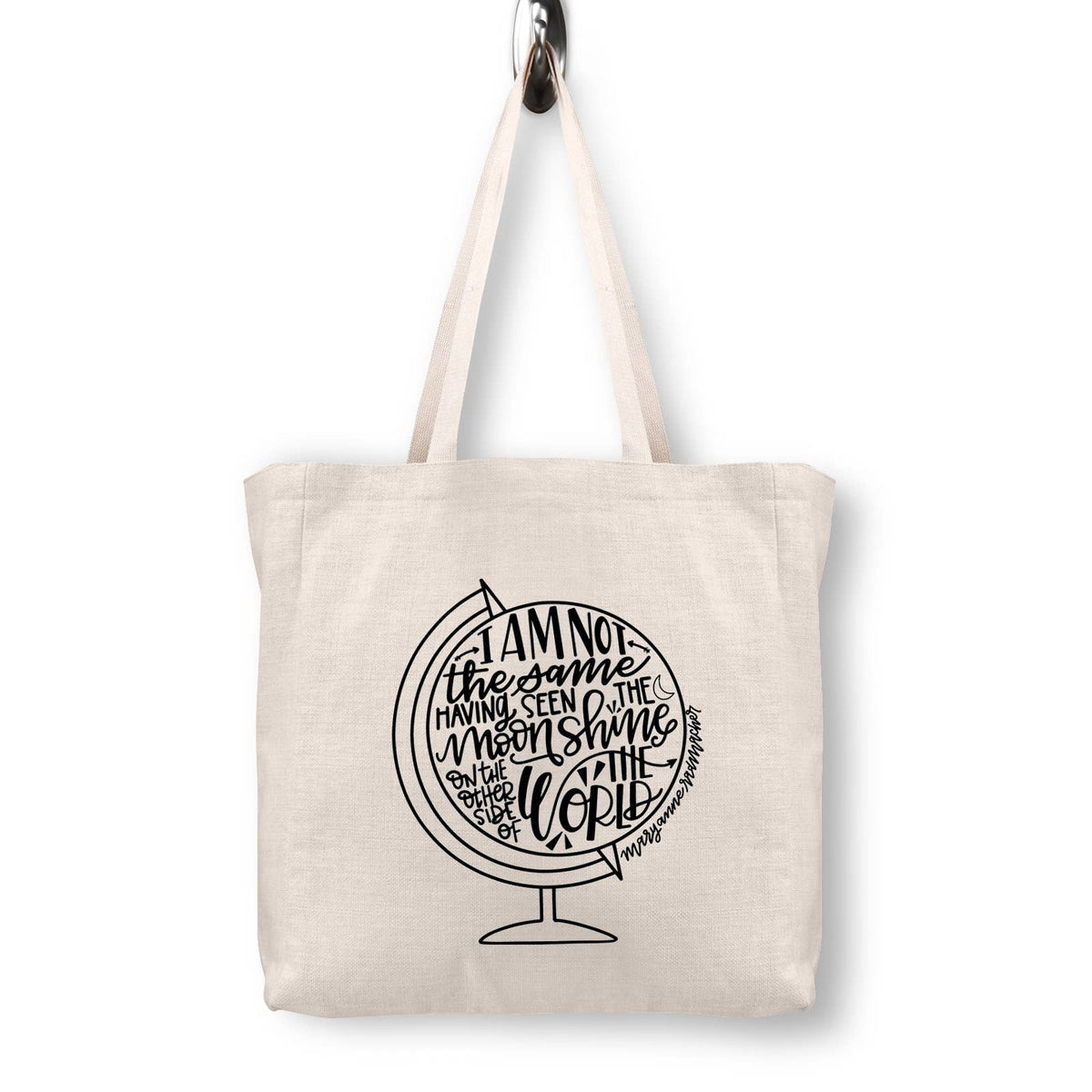 Wanderlust canvas tote bag