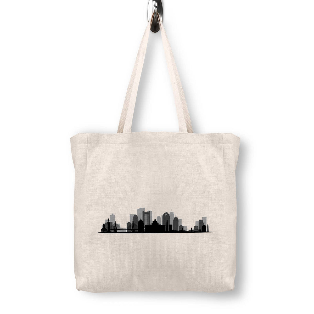 Boston Massachusetts Skyline Canvas Tote Bag
