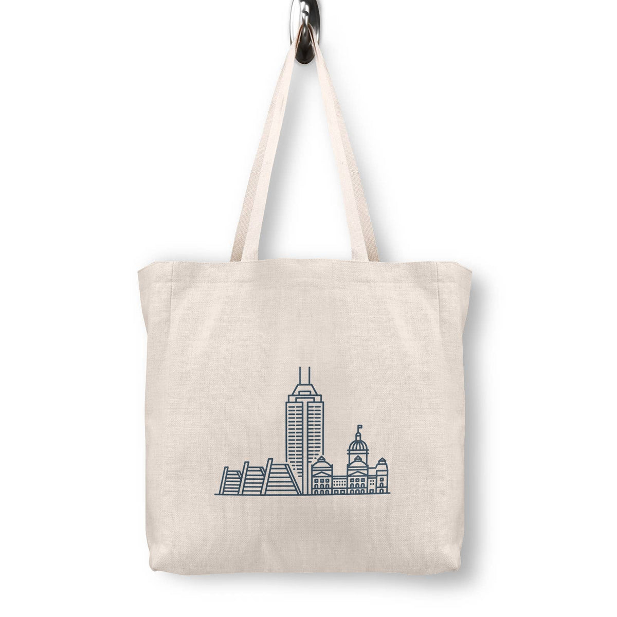 Indianapolis Indiana Skyline Canvas Tote Bag