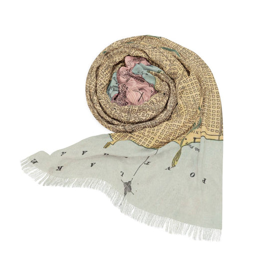 New Orleans Louisiana Map Travel Scarf view 2
