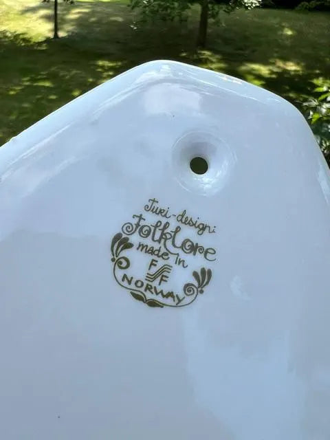 Set of 2 Vintage Turi-Design Folklore Wall Plaques | Scandinavian Ceramic Art