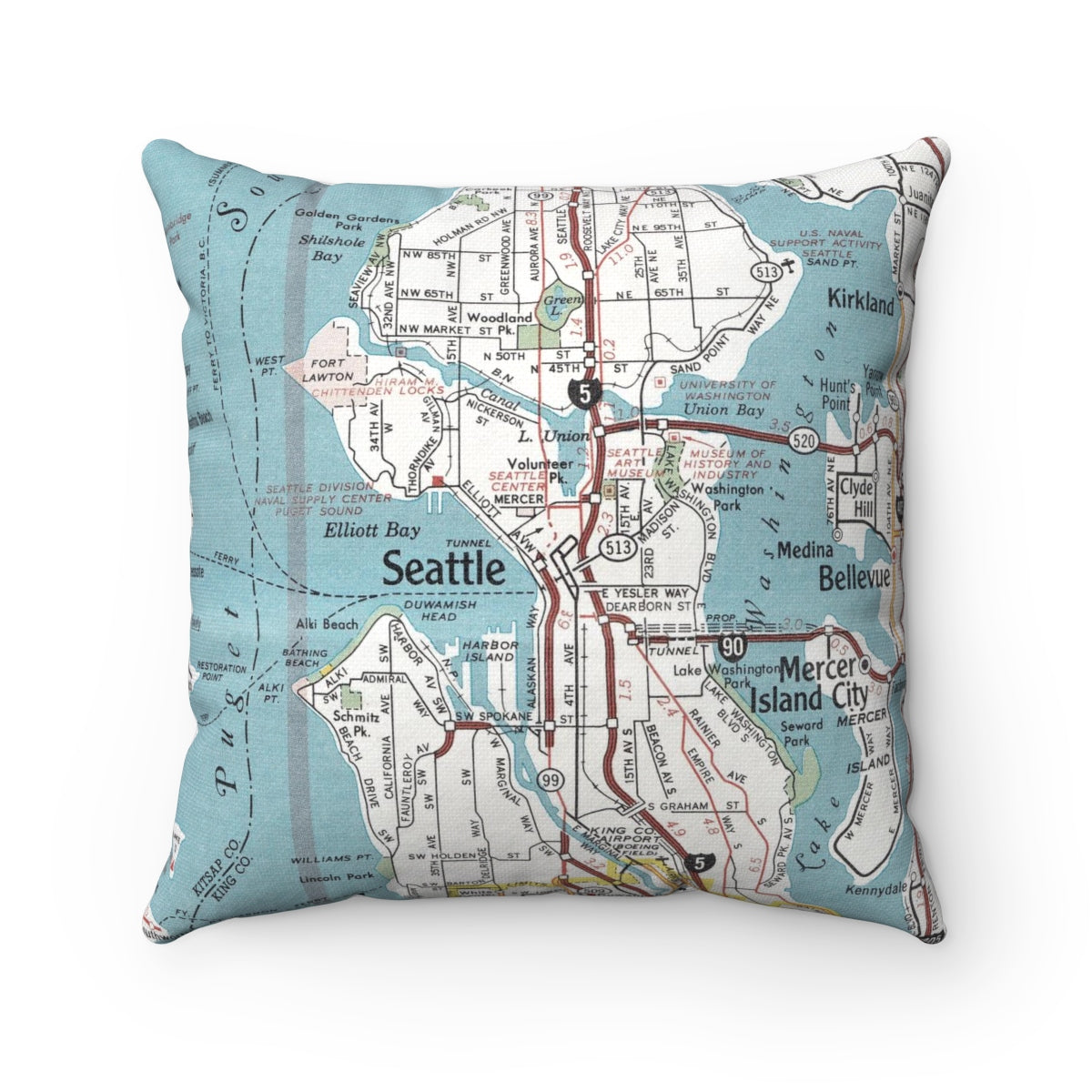 Seattle Washington pillow