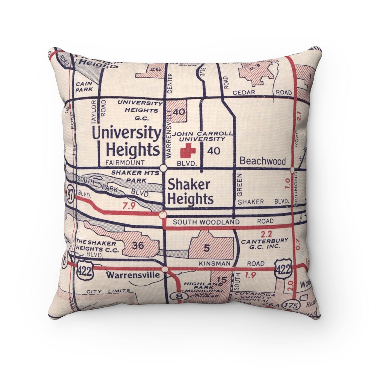 Shaker Heights Ohio pillow