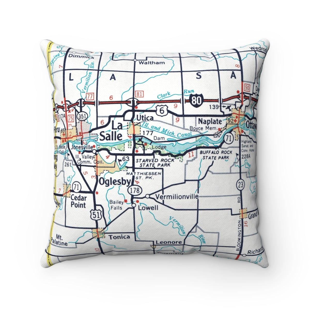 Starved Rock State Park Illinois pillow