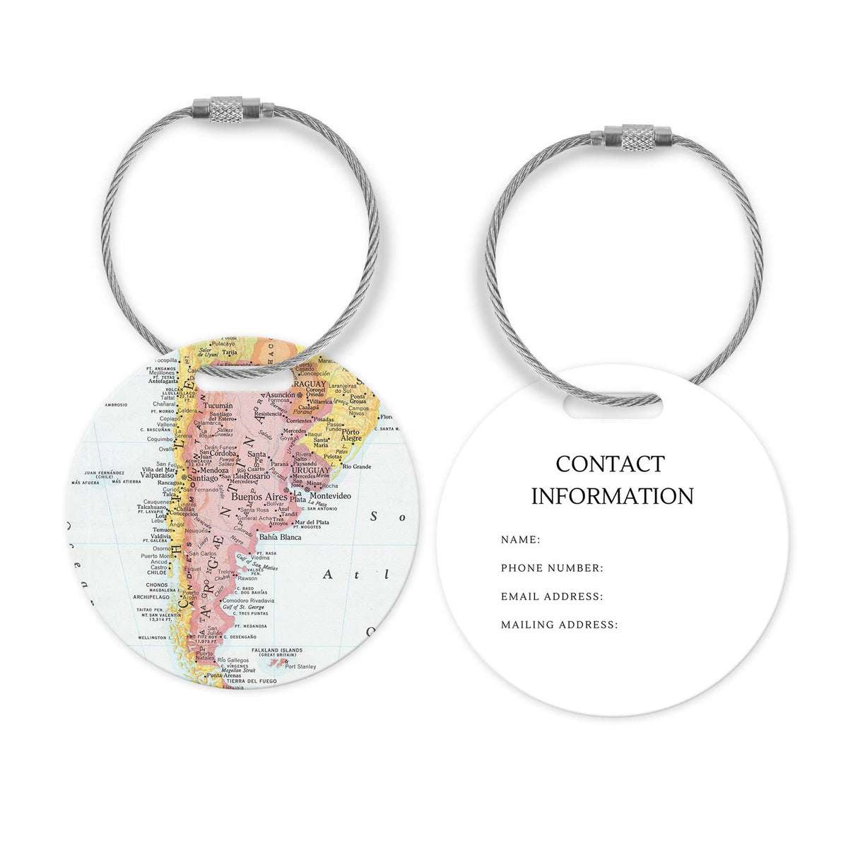 Argentina Map Luggage Tag and Handle Wrap