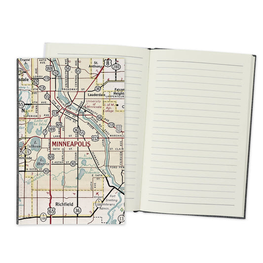 Minneapolis Minnesota Vintage Map Travel Journal