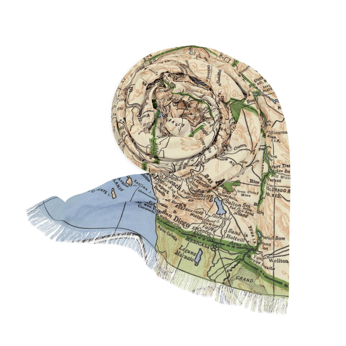 Nevada Map Travel Scarf