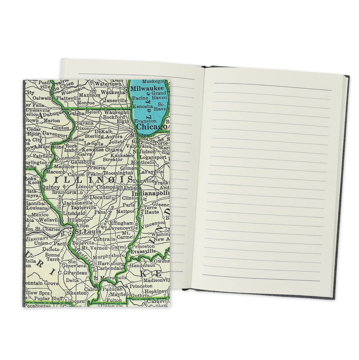 Illinois Vintage Map Travel Journal