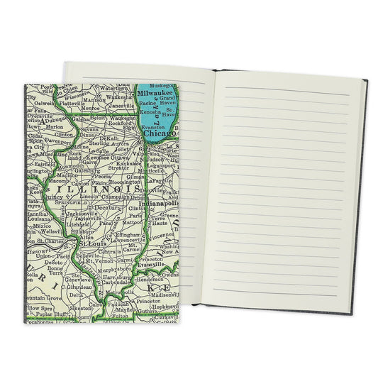 Illinois Vintage Map Travel Journal