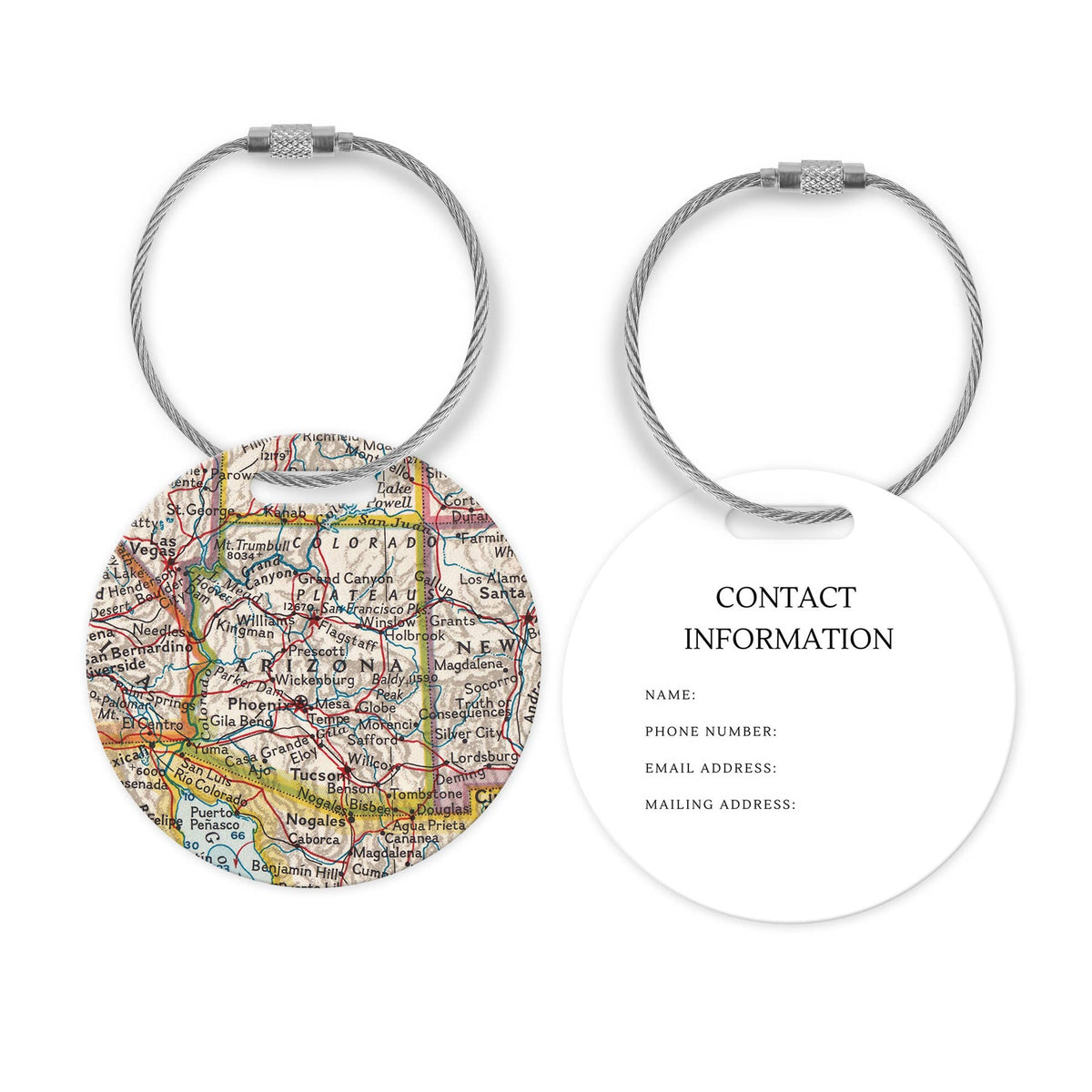 Arizona Map Luggage Tag