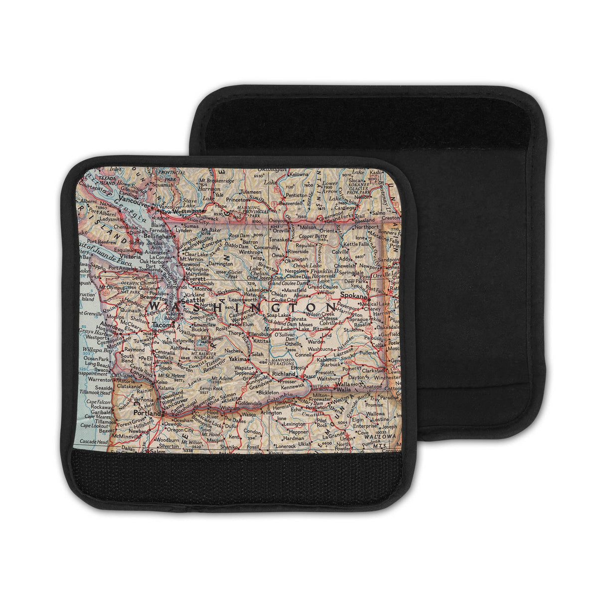 Washington Map Suitcase Spotter Luggage Handle Wrap view 2