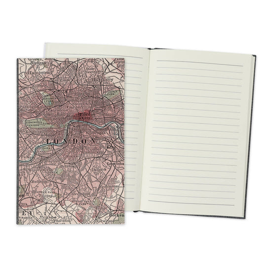 London Vintage Map Travel Journal