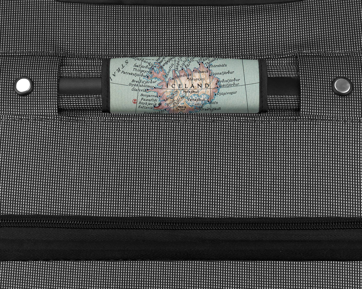 Iceland Map Suitcase Spotter Luggage Handle Wrap view 2