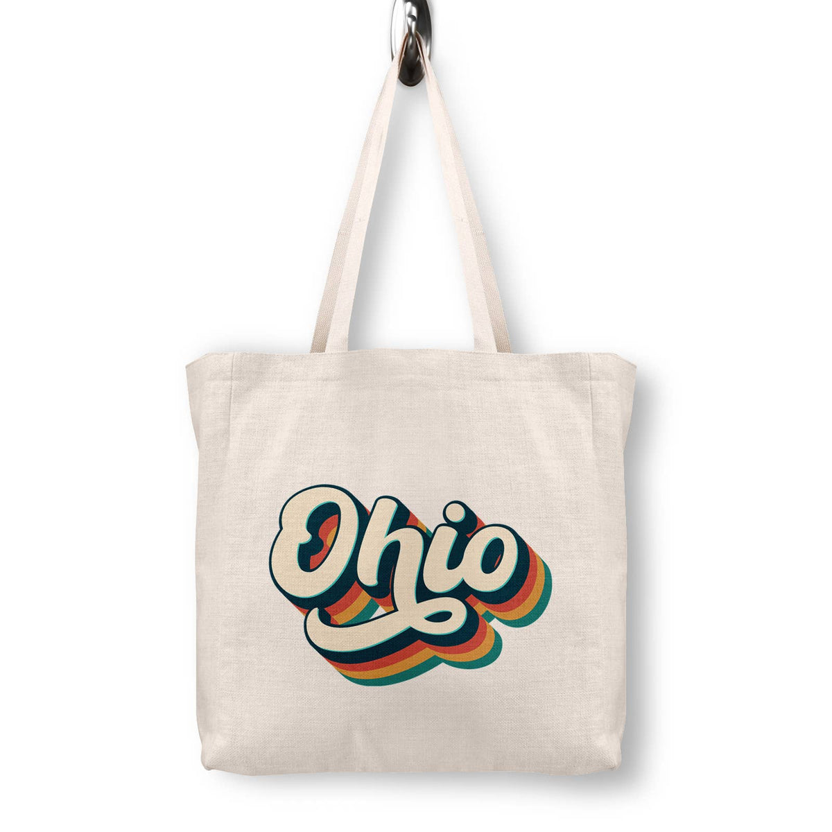 Retro Ohio Canvas Tote Bag