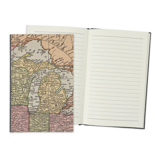 Michigan Vintage Map Travel Journal