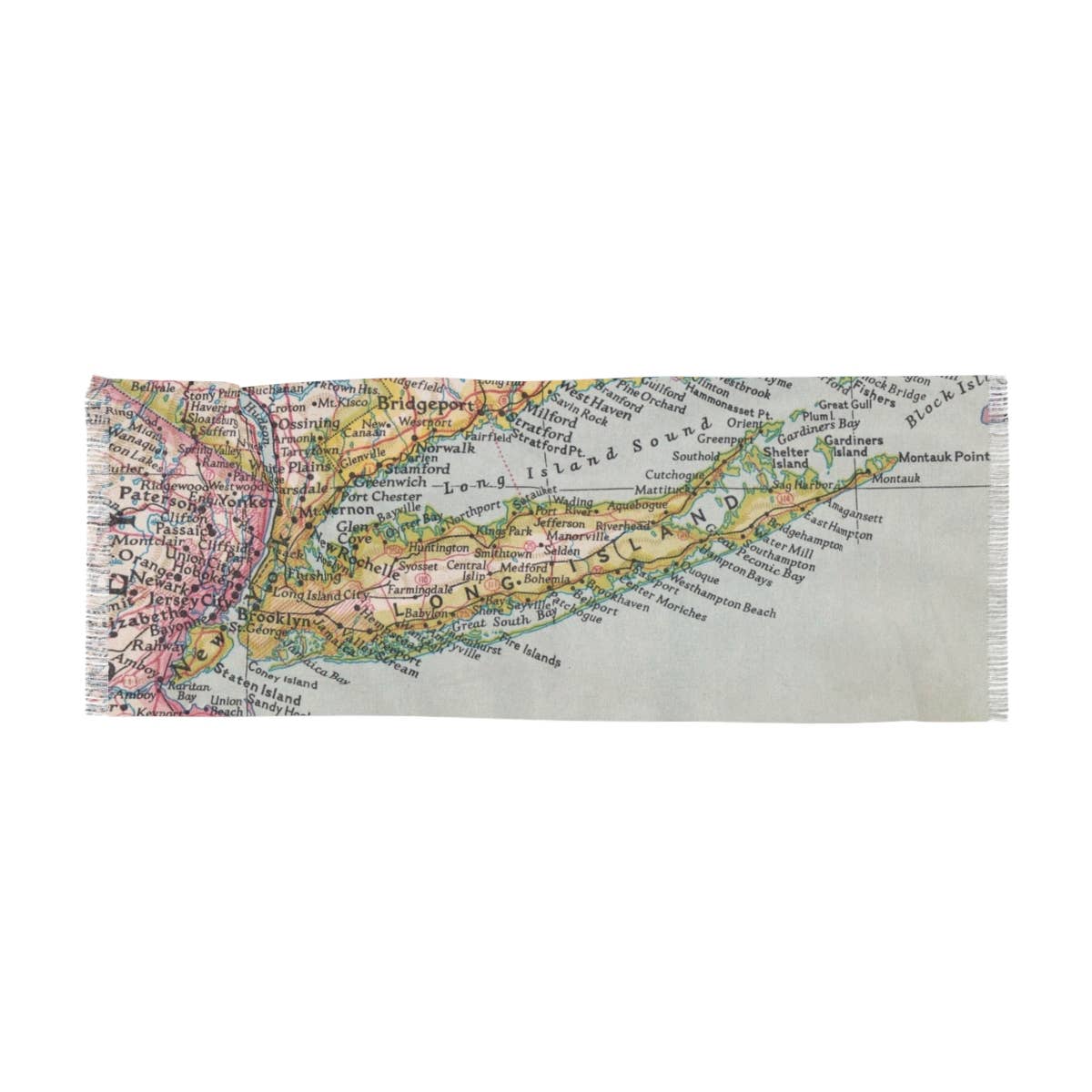 Long Island New York Map Travel Scarf view 3