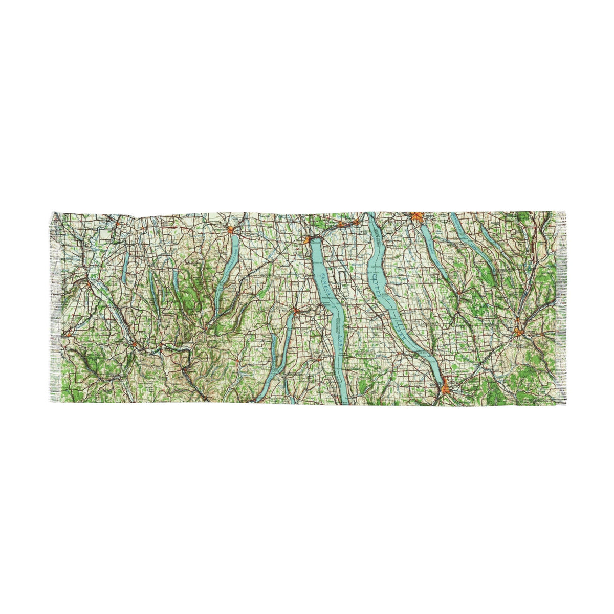 Finger Lakes New York Map Travel Scarf view 4