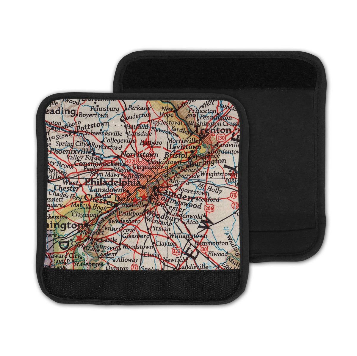 Philadelphia Pennsylvania Map Luggage Tag and Handle Wrap view 3