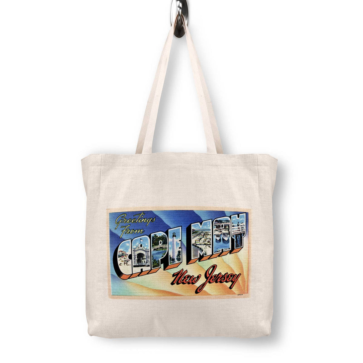 Cape May New Jersey Vintage Postcard Canvas Tote Bag