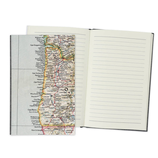 Oregon Coast Vintage Map Travel Journal