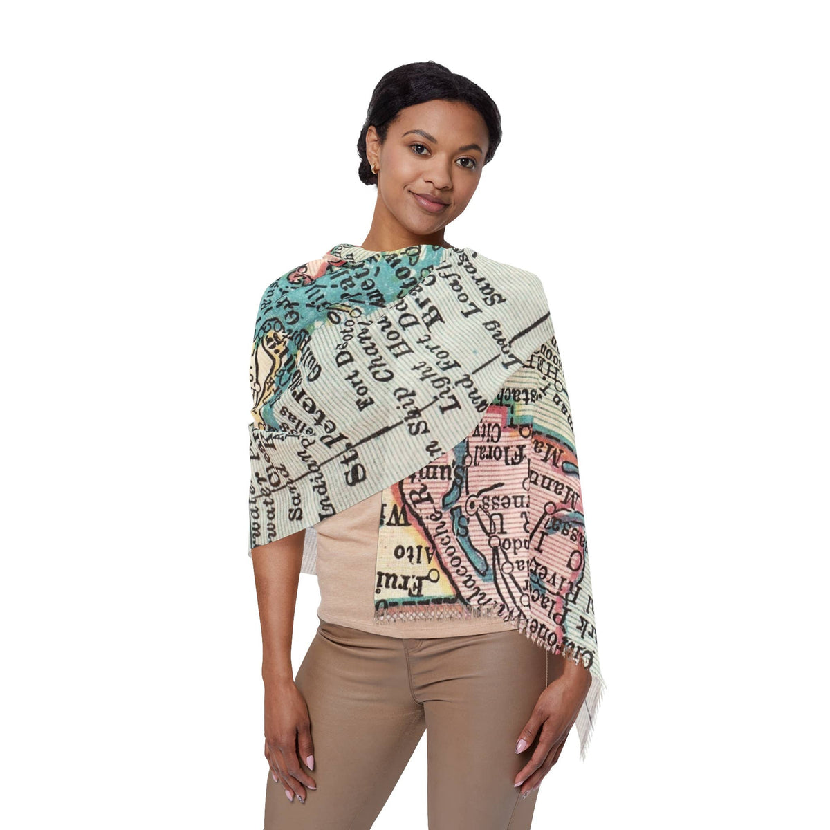 Tampa St Petersburg Florida Map Travel Scarf view 2