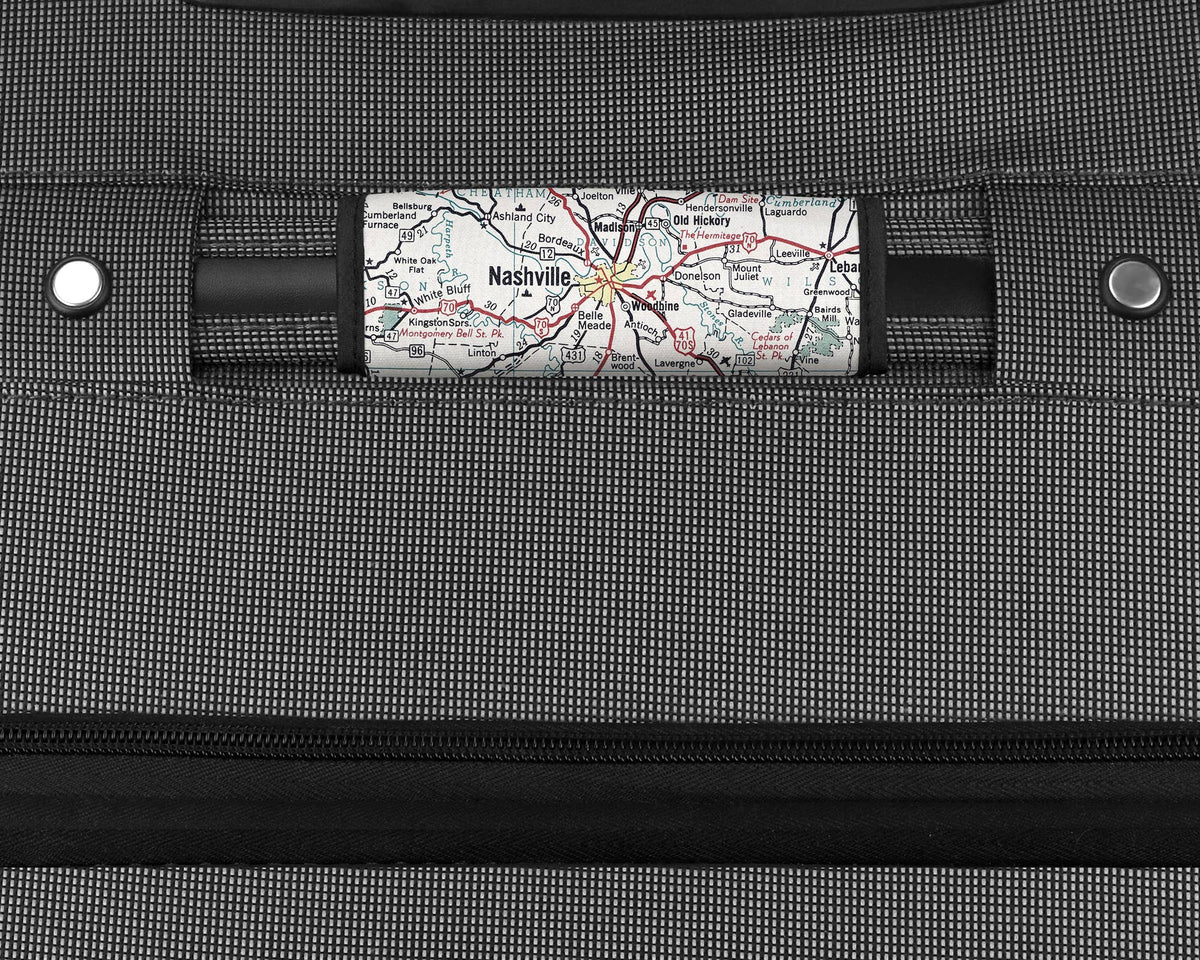 Nashville Tennessee Map Suitcase Spotter Luggage Handle Wrap view 2