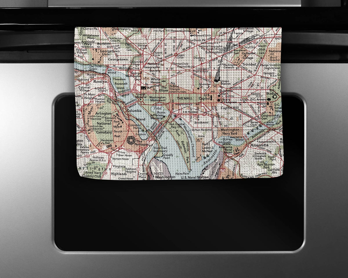 Washington DC map tea towel