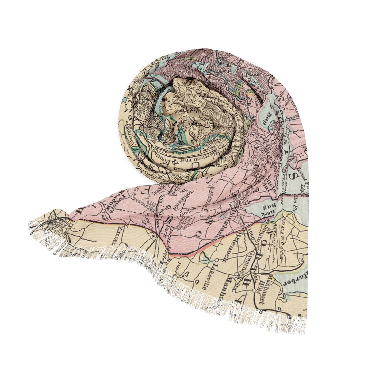 Metropolitan New York City Map Travel Scarf view 3