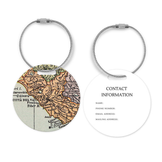 Rome Italy Map Luggage Tag