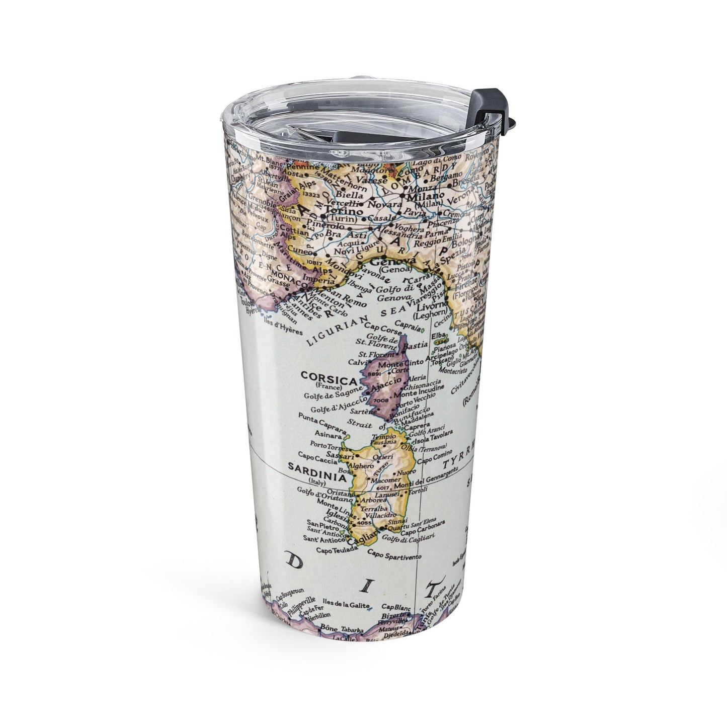 Italy Vintage Map 20oz Insulated Tumbler