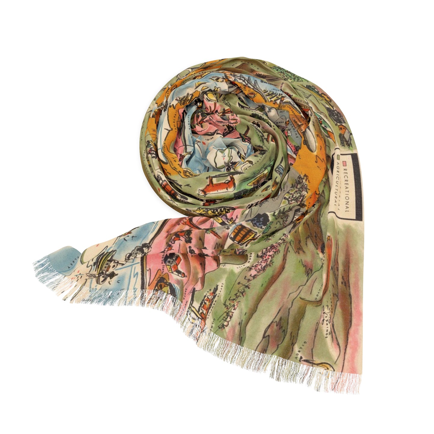 San Francisco Vintage Map Scarf