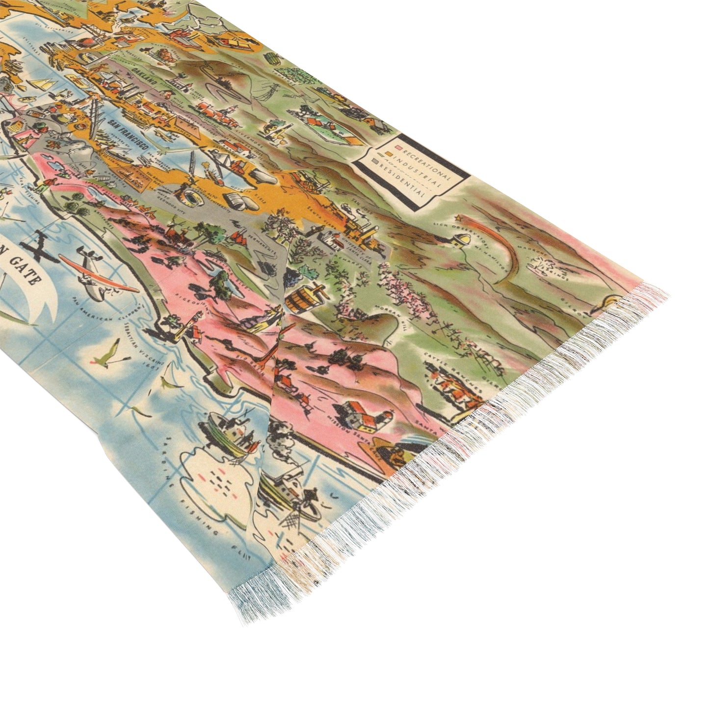San Francisco Vintage Map Scarf