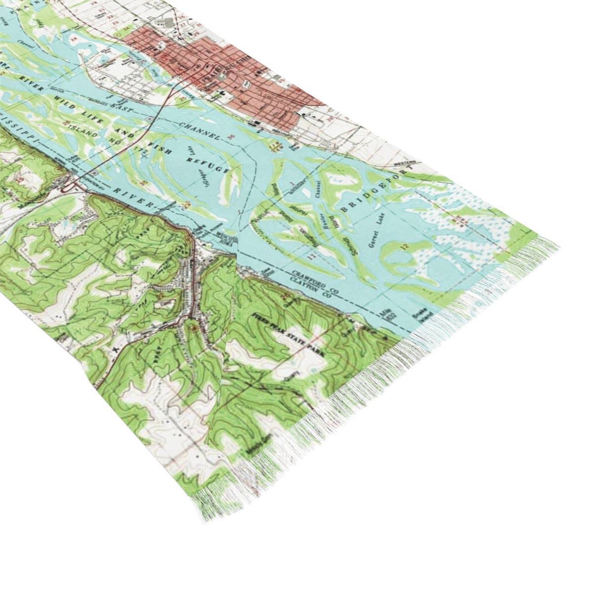 McGregor Iowa Map Travel Scarf view 2