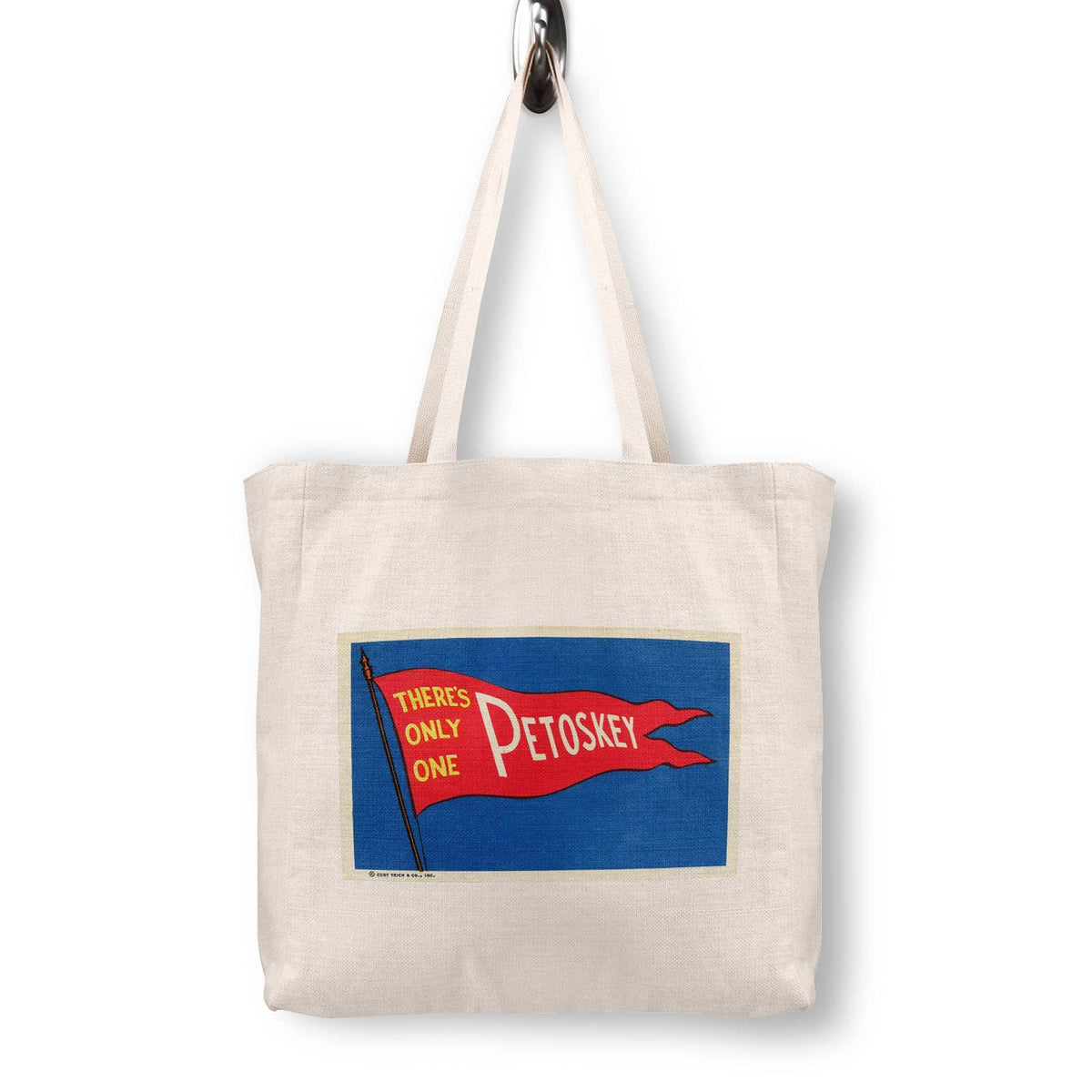 Petoskey Michigan Vintage Postcard Canvas Tote Bag