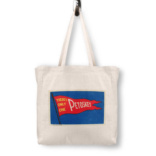 Petoskey Michigan Vintage Postcard Canvas Tote Bag