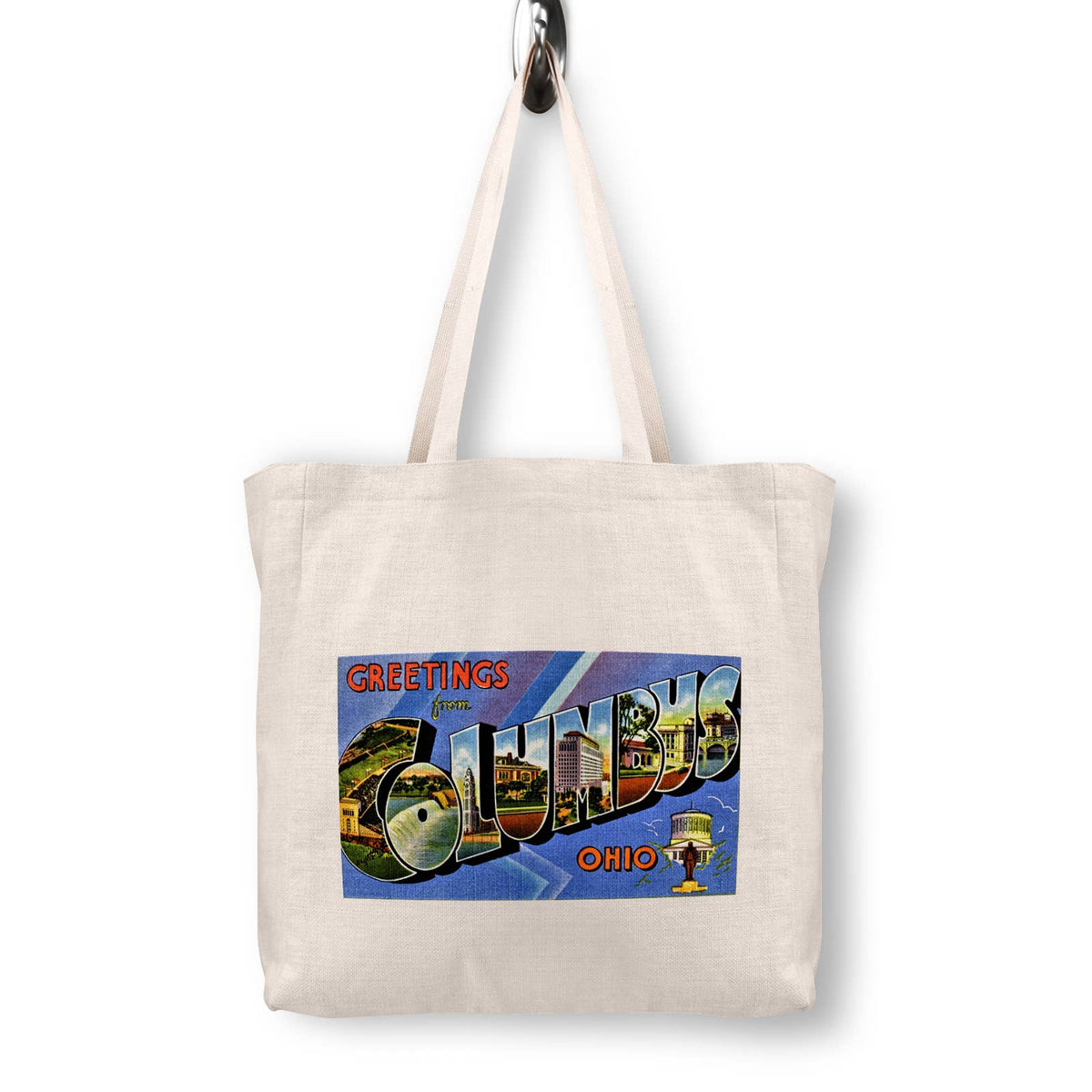 Columbus Ohio Vintage Postcard Canvas Tote Bag