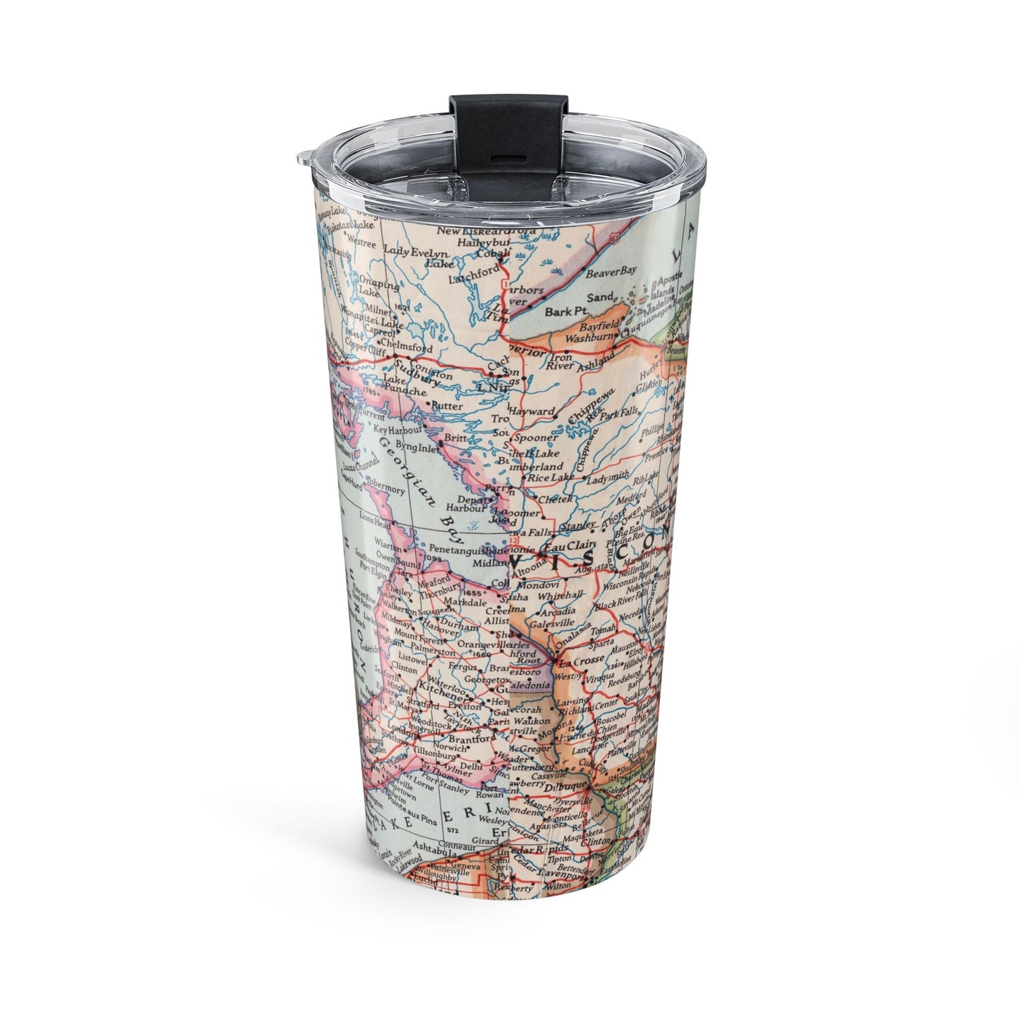 Michigan Vintage Map 20oz Insulated Tumbler