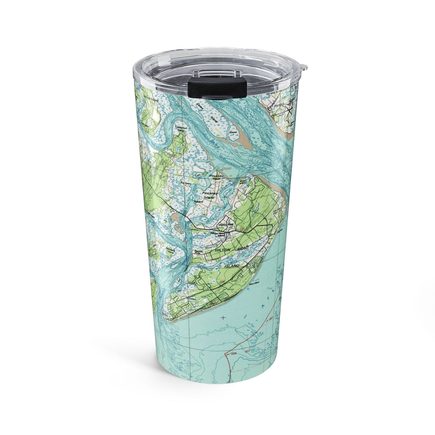Hilton Head Island South Carolina Vintage Map 20oz Insulated Tumbler