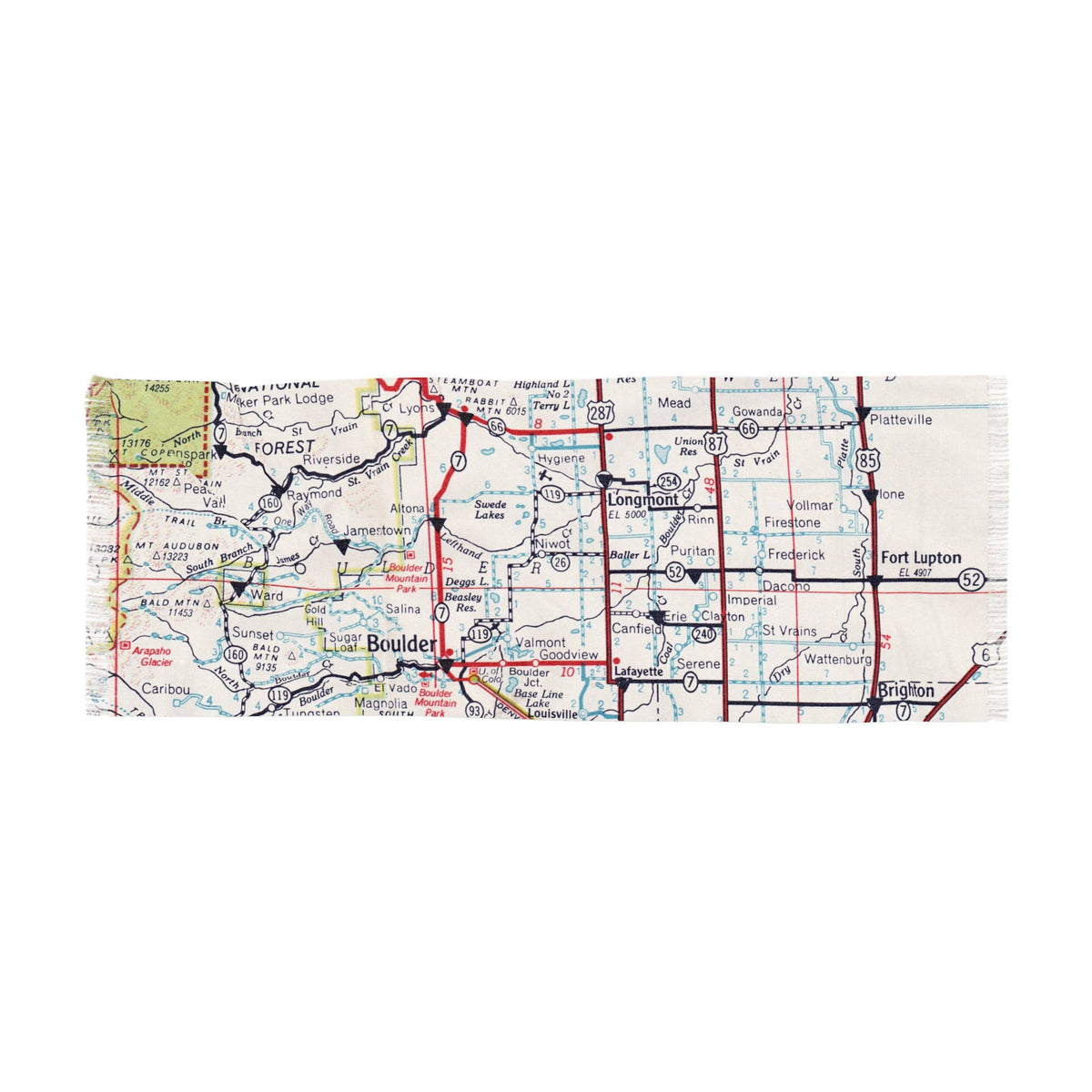 Niwot Colorado Map Travel Scarf view 3
