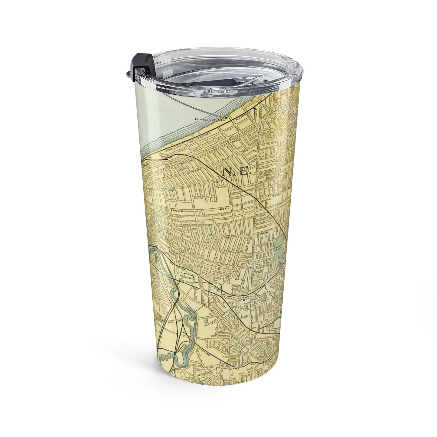 Cleveland Ohio Vintage Map 20oz Insulated Tumbler